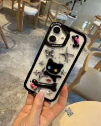 قاب برجسته فانتزی Minimal Cat مناسب آیفون ۱۳ iPhone 13