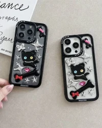 قاب برجسته فانتزی Minimal Cat مناسب آیفون ۱۳ iPhone 13