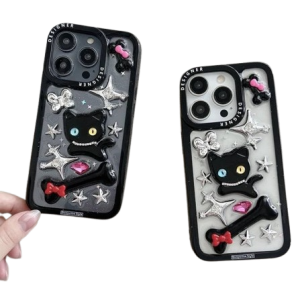 قاب برجسته فانتزی Minimal Cat مناسب آیفون ۱۳ iPhone 13