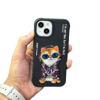 کاور NIMMY مدل GLASSES CAT مناسب برای گوشی موبایل اپل IPHONE 13