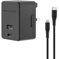 شارژر دیواری پاورولوژی 30 واتی به همراه کابل مدل Powerology ppduklbk